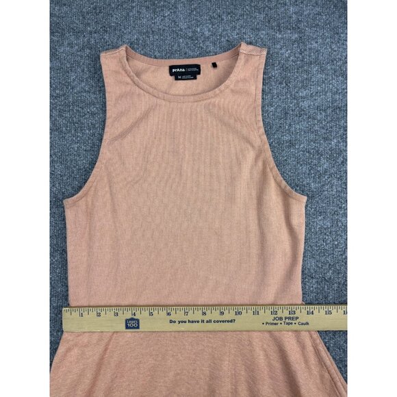 Prana Dress Womens Medium Peach Sleeveless Fit Flare High Low Hem Knit Casual - Picture 4 of 9